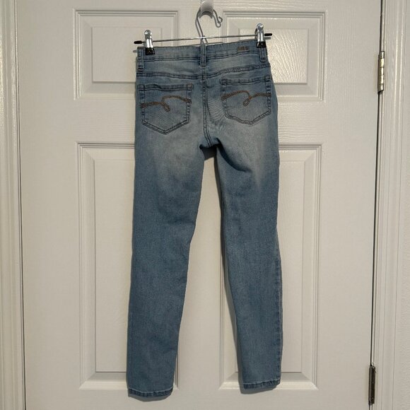 Justice Girls Embroidered Kitty Cat Light Wash Pull On Jeggings Size 10 EUC - Picture 7 of 12